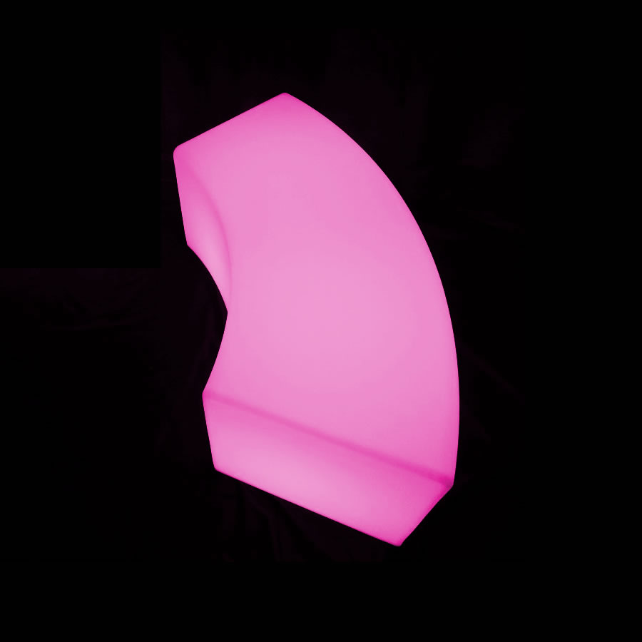 Illuminated Glow Curved Bench Seat