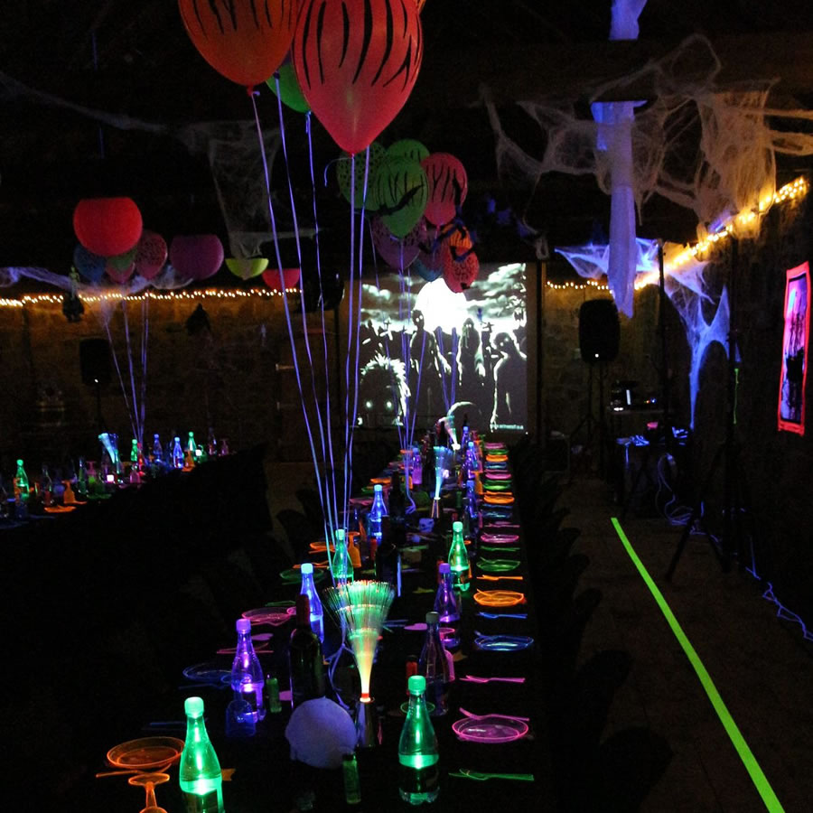 black light house party