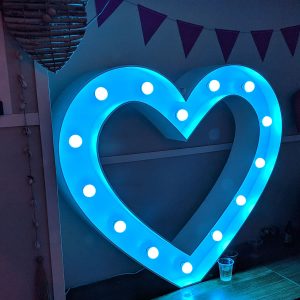 blue love light up letters