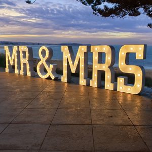 mr and mrs light up letters