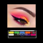 10 piece neon festival eyeshadow/eyeliner palette